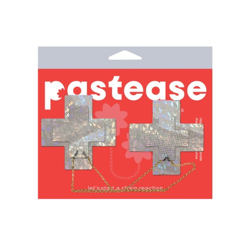 Pastease Chains Disco Cross - Blanco O/S