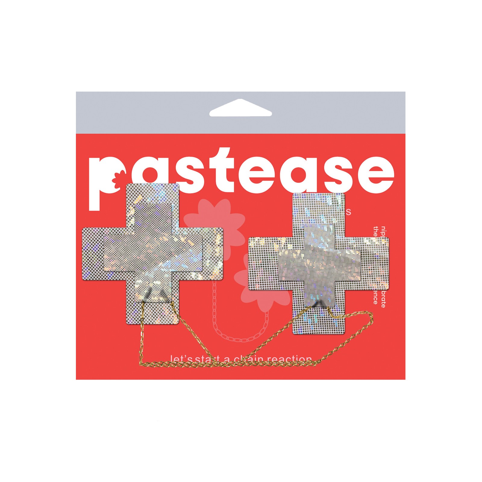 Pastease Chains Disco Cross - Blanco O/S