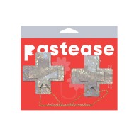 Pastease Chains Disco Cross - Blanco O/S