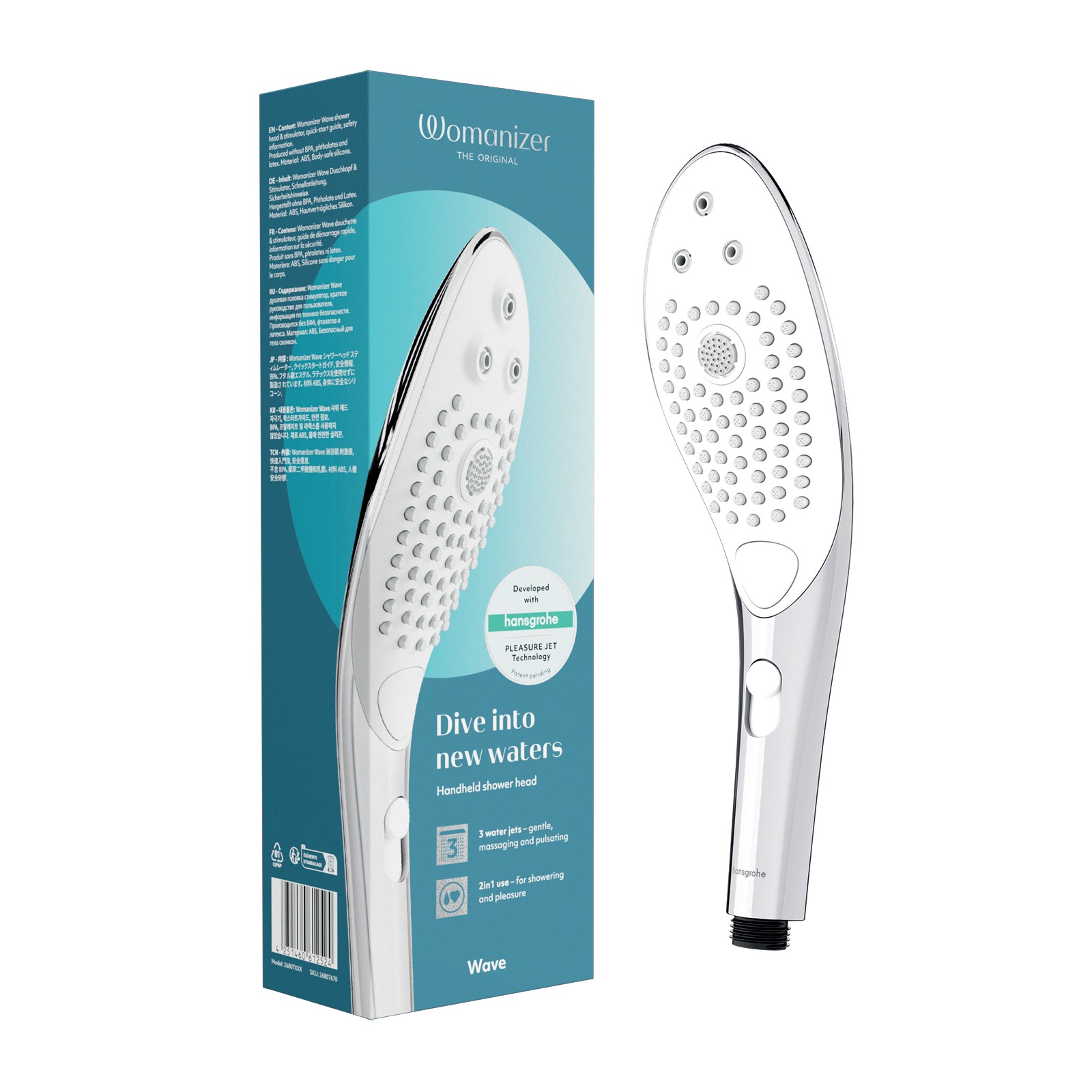 Cabezal de Ducha Womanizer Wave - Cromo