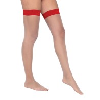 Colored Silicone Stay Up Stockings Red