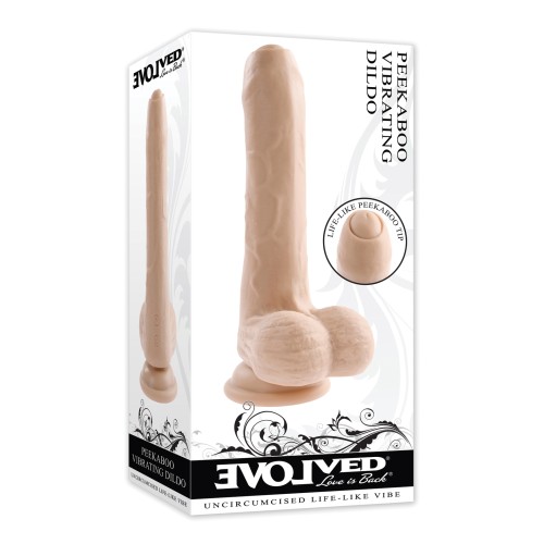 Evolved Peek A Boo Vibrador Dildo Marfil