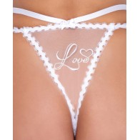 Forever Yours Long Line Bra and Panty Set in White