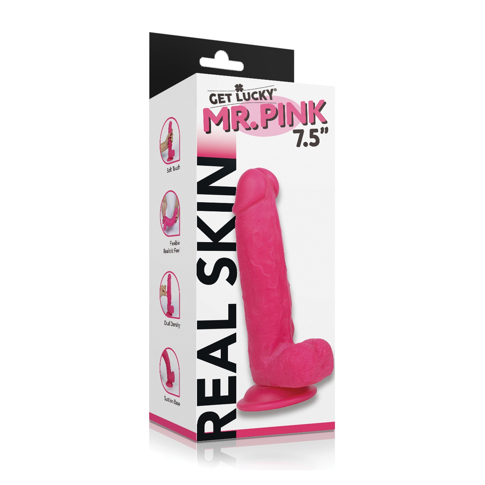 Get Lucky Mr. Pink 7.5 Dual Layer Dong