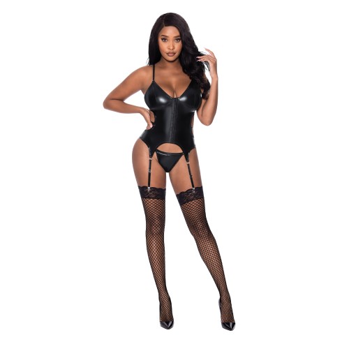 Club Candy Basque Cheeky Panty Black LXL