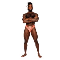 Rude Awakening Mesh Strap Thong Neon Orange L/XL