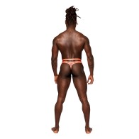 Rude Awakening Neon Orange Strap Thong