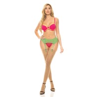 Conjunto de Sujetador, Cinturilla y G-String Pink Lipstick - Neon M/L