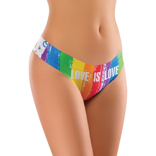 Mememe Pride Love Thong Impreso para Máxima Comodidad