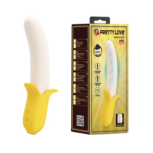 Pretty Love Banana Geek Vibrador Impulsor Amarillo