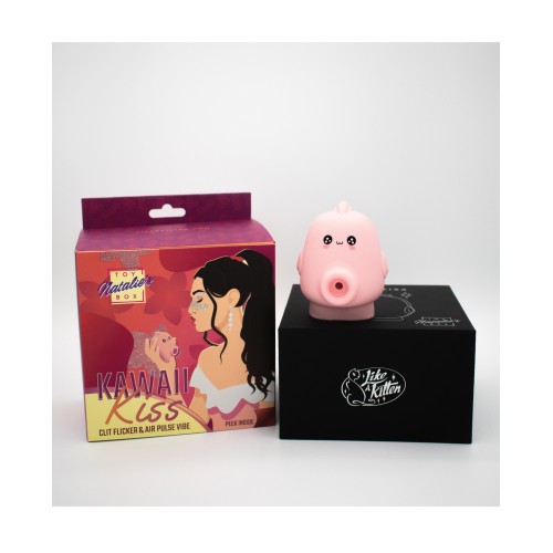 Kawaii Kiss Clit Flicker & Air Stimulator - Pink