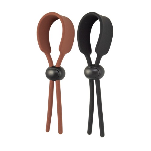 Cock Loops Adjustable Cock Ties Brown Black