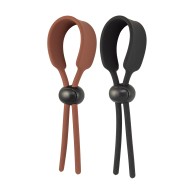 Cock Loops Adjustable Cock Ties Brown Black