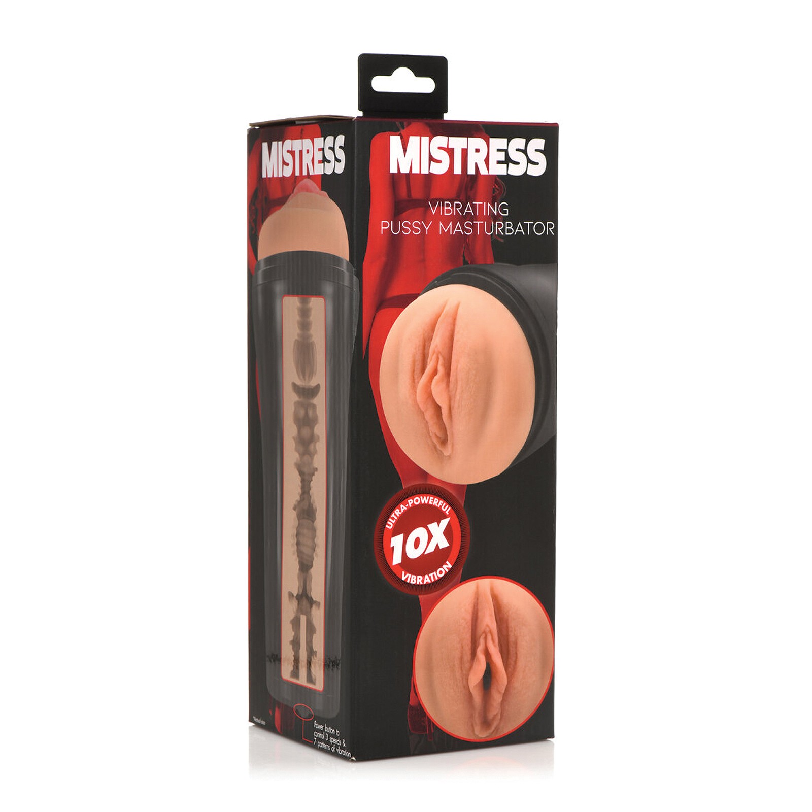 Masturbador Vibrante Mistress Curve Toys - Beige