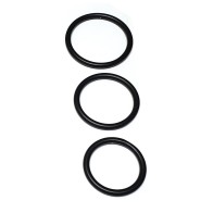 Spartacus Seamless Stainless Steel C-Ring - Black Pack of 3