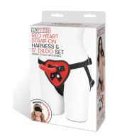 Lux Fetish Heart Strap-On Harness and Dildo