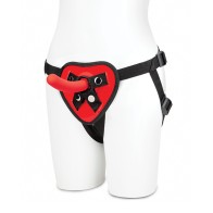 Lux Fetish Heart Strap-On Harness and Dildo