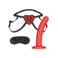 Lux Fetish Heart Strap-On Harness and Dildo