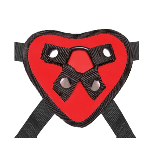 Lux Fetish Heart Strap-On Harness and Dildo