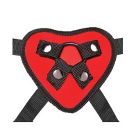 Juego de Arnés Strap-On Corazón Rojo de Lux Fetish