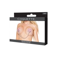 Darque Studded Cross Reusable Pasties w/Chain - Pink O/S