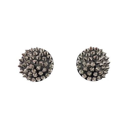 Darque Round Spiked Reusable Pasties Black