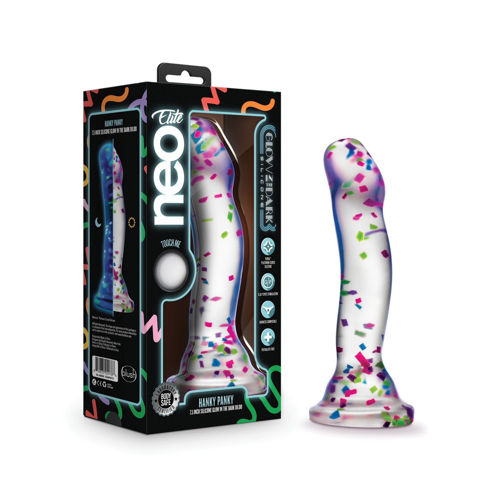 Glow in the Dark Confetti Dildo