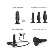 Strap on Me Inflatable Dildo Plug Black