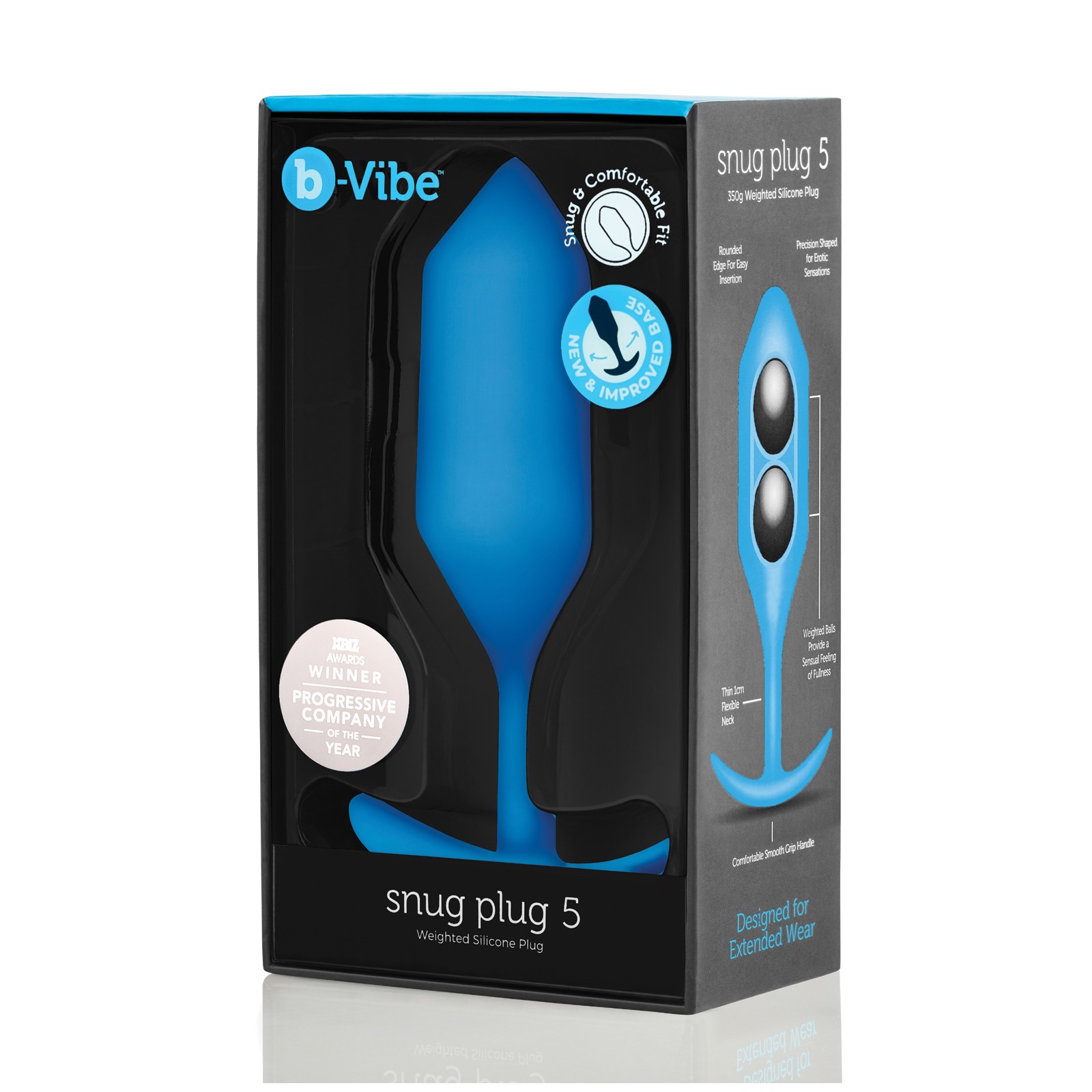 b-Vibe Snug Plug 5 con Peso para Placer Sensacional