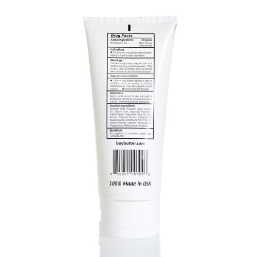 Boy Butter Desensitizing Comfort Cream - 6 oz Lube Tube