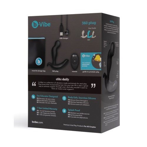 b-Vibe 360 Plug - Black for Doubling Pleasure