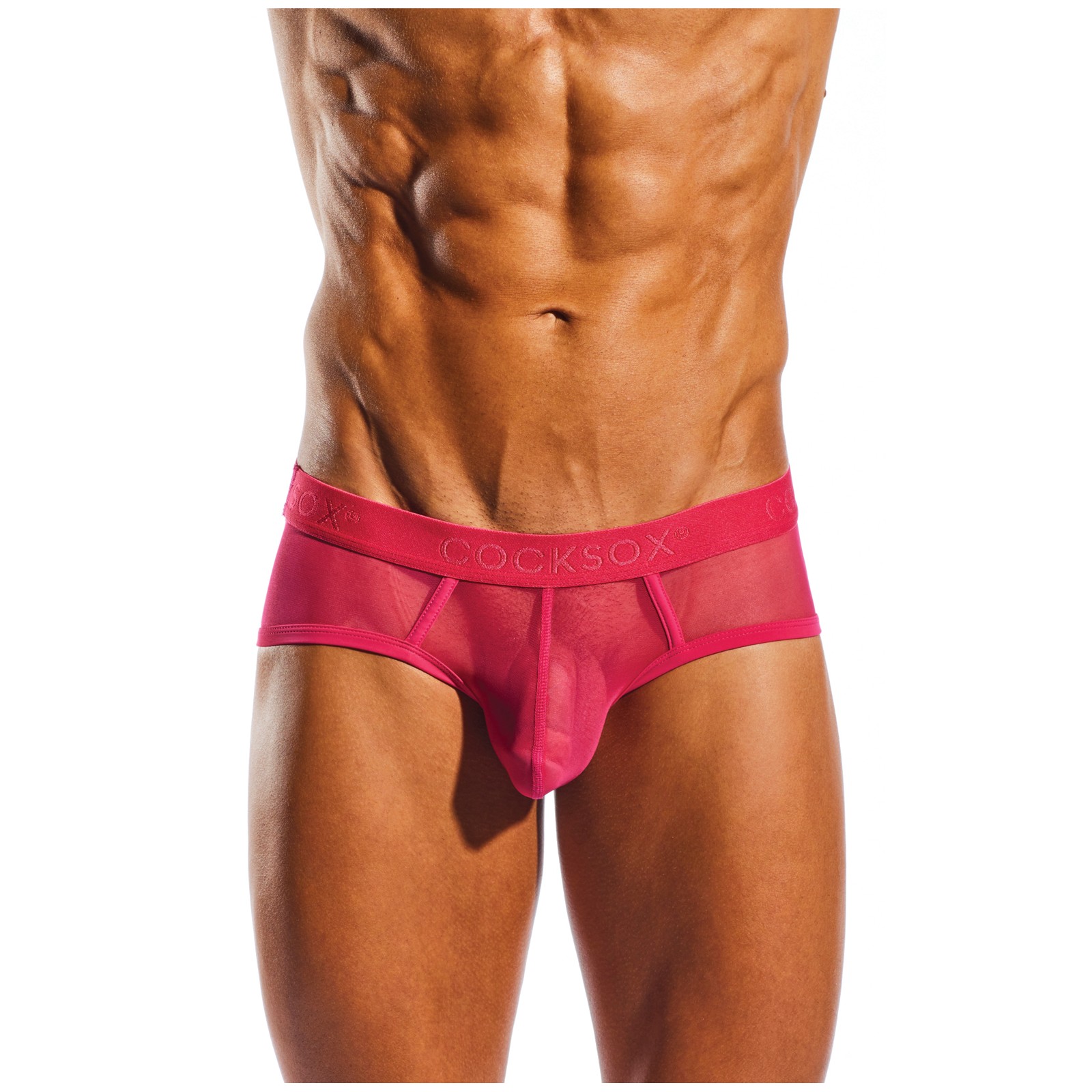 Cocksox Mesh Sports Brief Contour Pouch Fresia Pink XL