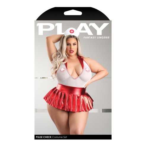 Teddy Play Pulse Check con Cuello Rojo Blanco 3X/4X