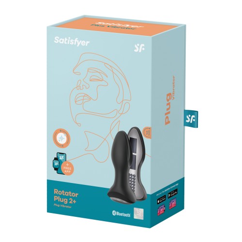 Satisfyer Rotator Plug 2+ - Negro para Estimulación Intensa