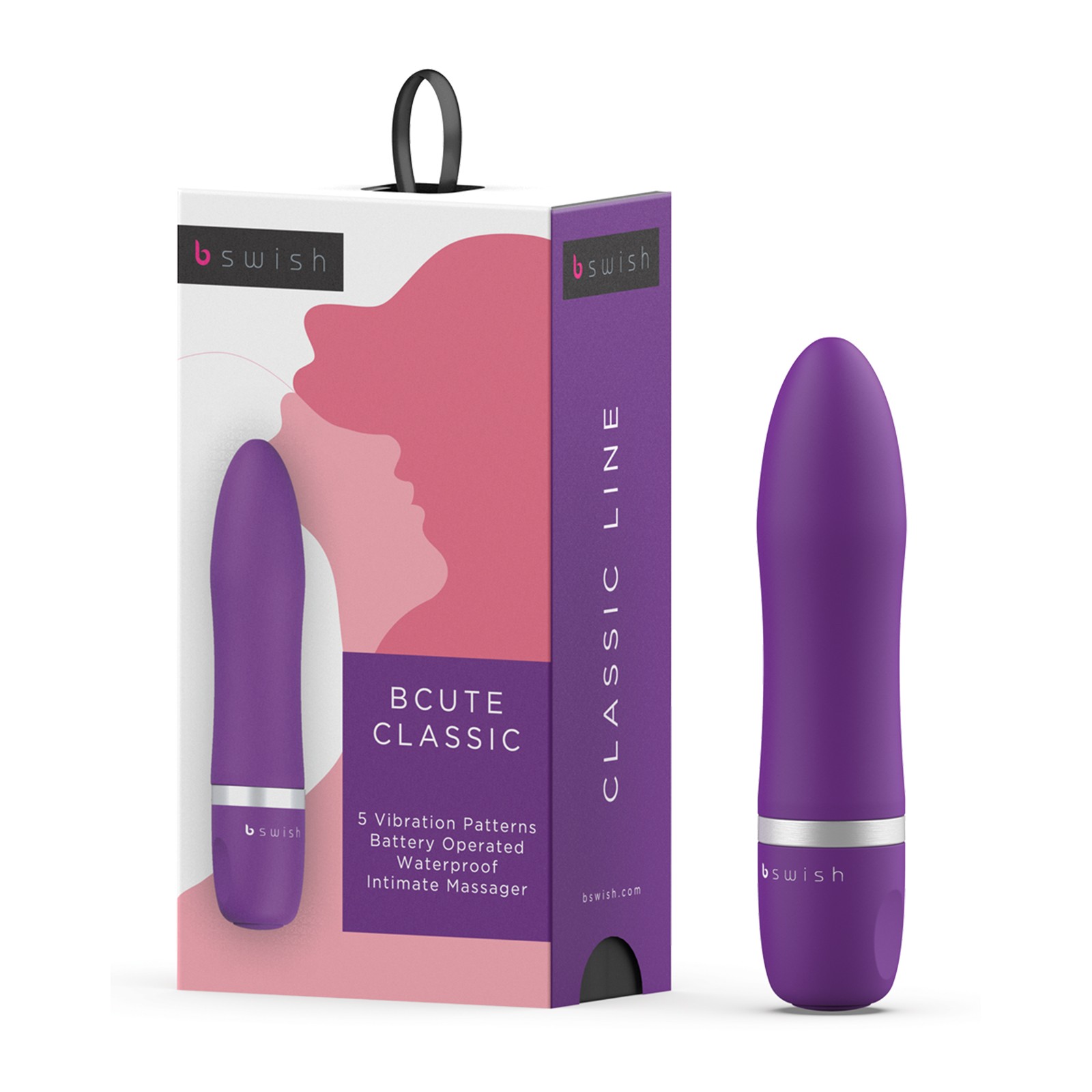 Bcute Classic Waterproof Silicone Massager Purple