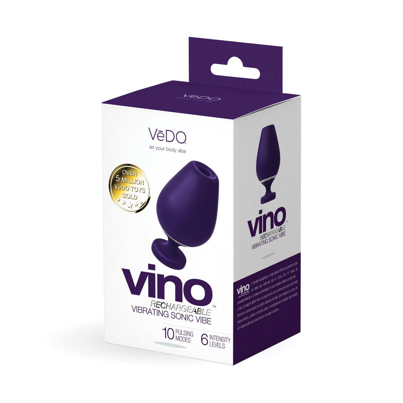 Vibrador Sónico Recargable VeDO Vino