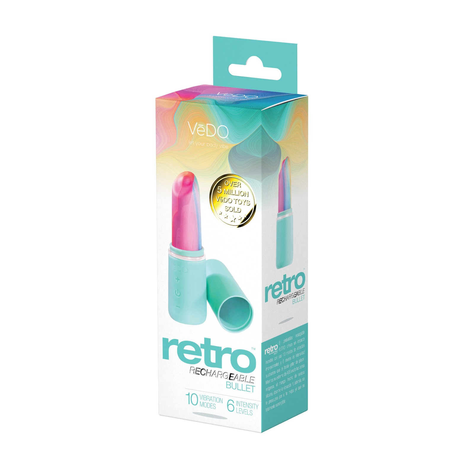 VeDO Retro Rechargeable Bullet Lip Stick Vibe - Turquoise