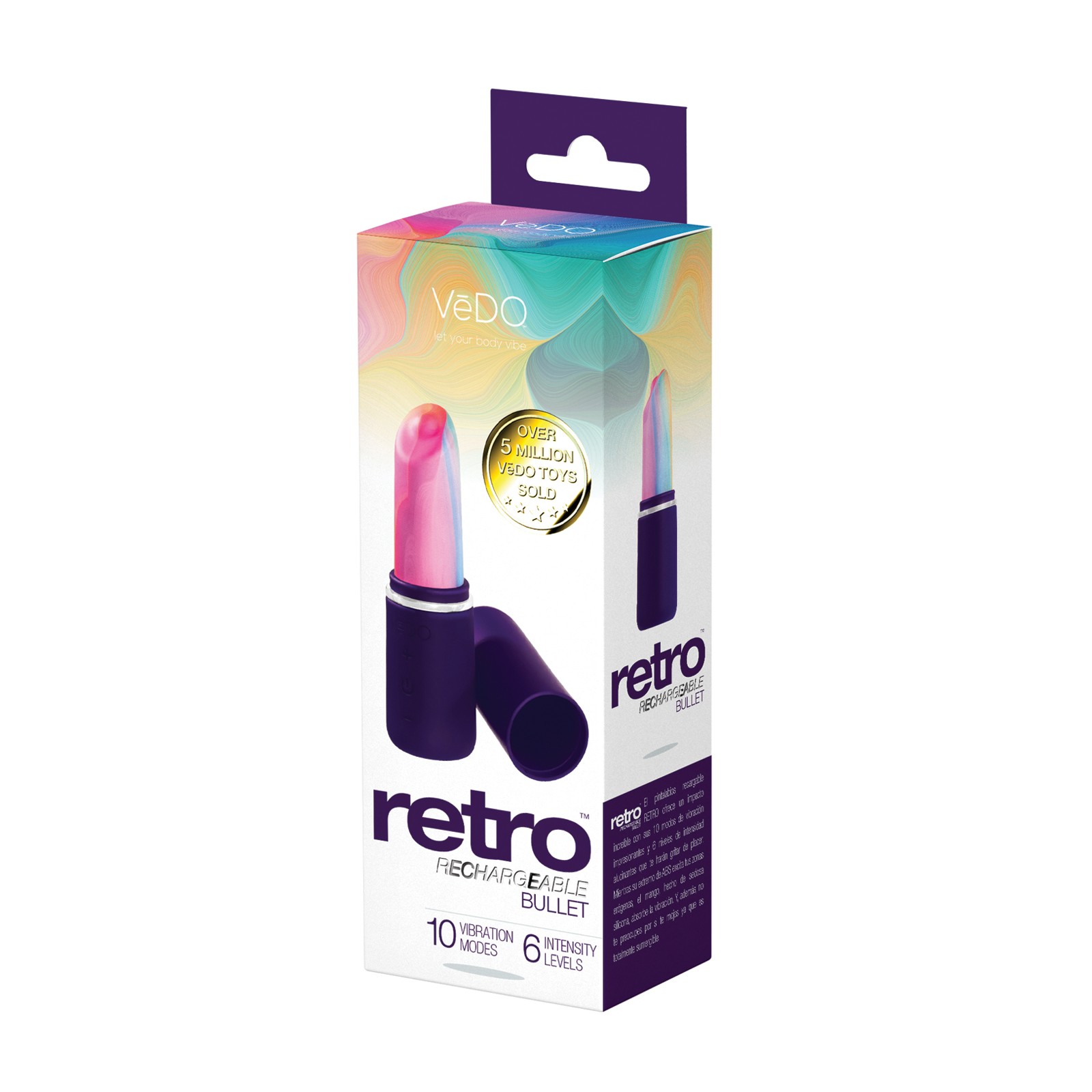 Vibrador Retro Recargable Lip Stick