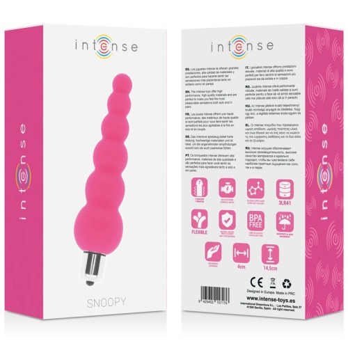 Vibrador Snoopy 7 Modos Silicona Rosa Intenso