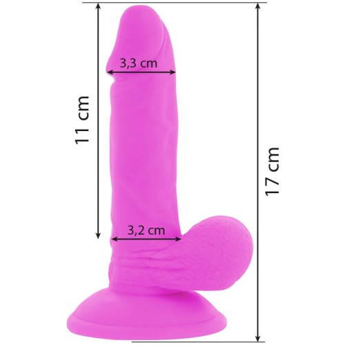 Flexible Dildo with Vibration Purple 17 cm -o- 3.3 cm