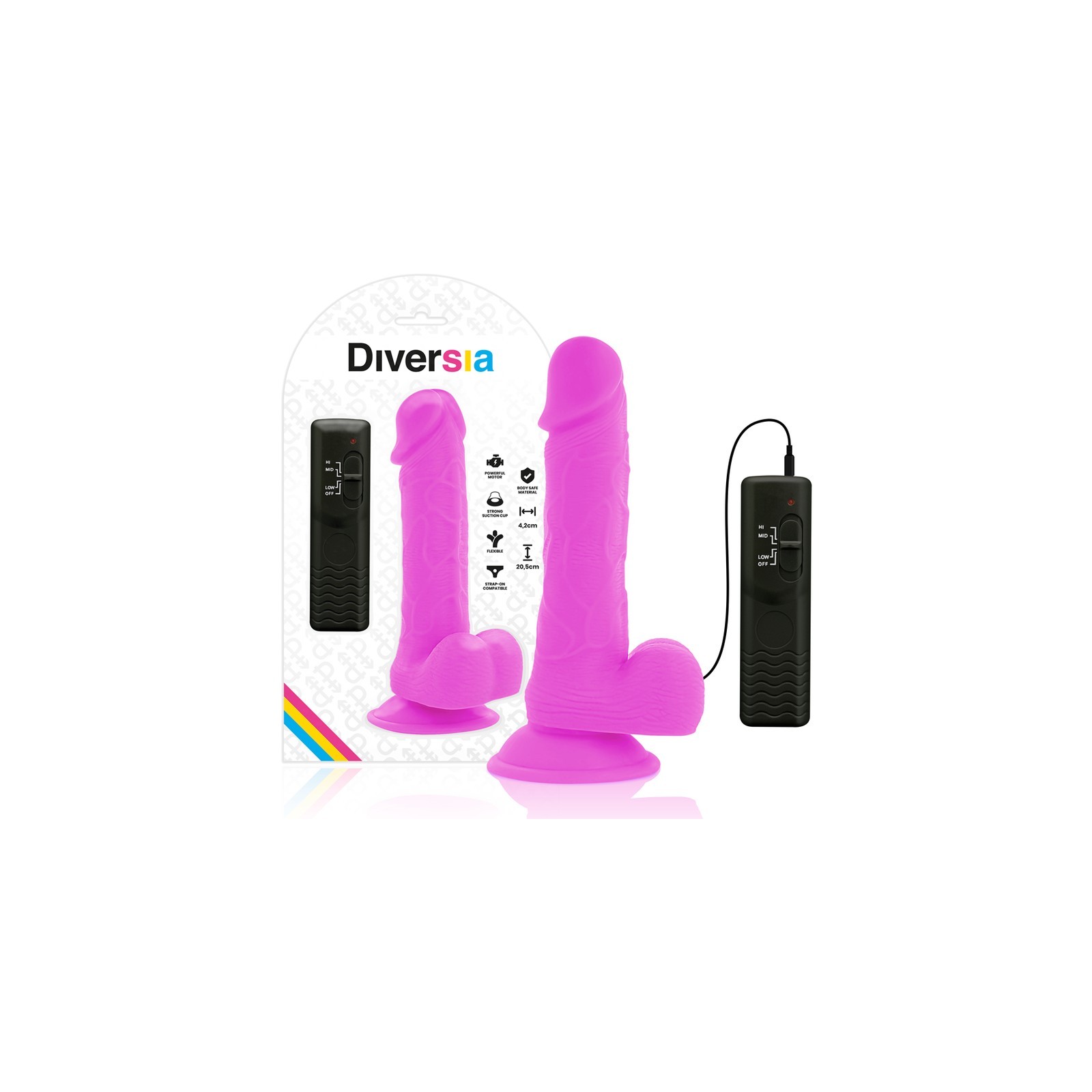 Dildo Flexible Con Vibración 20.5 Cm - Herramienta de Placer Versátil