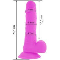 Dildo Flexible Con Vibración 20.5 Cm - Herramienta de Placer Versátil