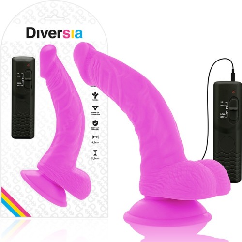 Flexible Purple Dildo with Vibration for Intense Pleasure