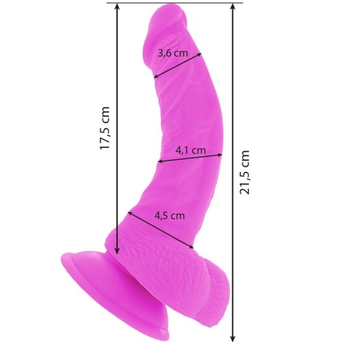 Flexible Purple Dildo with Vibration for Intense Pleasure