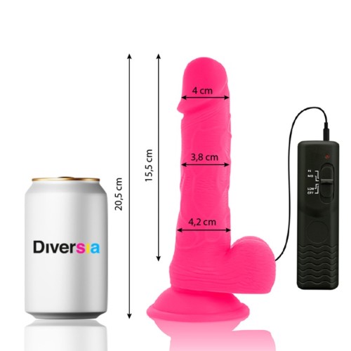 Dildo Flexible Con Vibración Rosa - 20.5 Cm