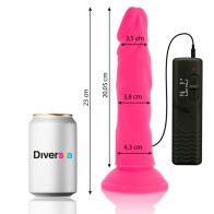 Dildo Flexible Con Vibración Rosa 23 cm