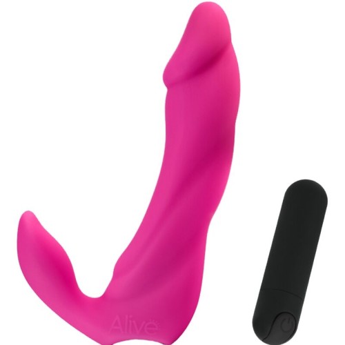 Bifun Pro Dildo Vibrador Rosa 14.9 Cm