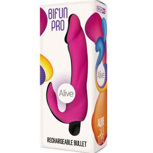 Bifun Pro Pink Vibrator Dildo 14.9 Cm