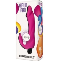 Bifun Pro Dildo Vibrador Rosa 14.9 Cm