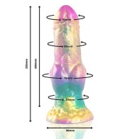 Iris Dildo Con Testículos Arcoíris De Placer